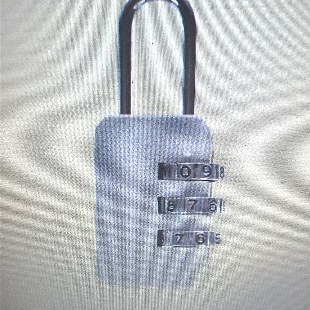 Silver Combination Padlock